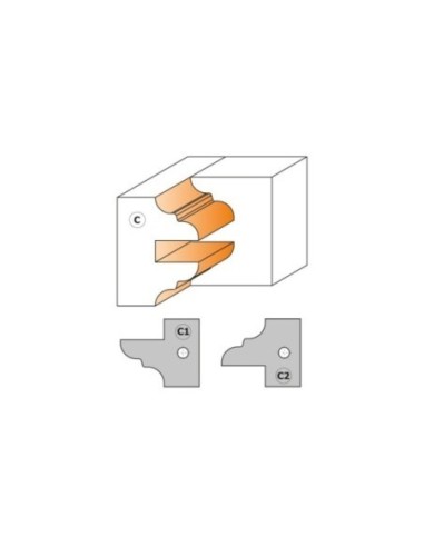 Set di 3 teste portacoltelli per antine e portoncini